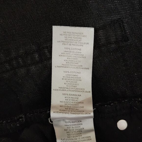 Jaded London Straight Leg Jeans in Black with Shredded Design Cotton Size 30/31 - Picture 9 of 16